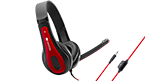 CANYON HSC-1 basic PC headset with microphone, combined 3.5mm plug, RED CNS-CHSC1R 